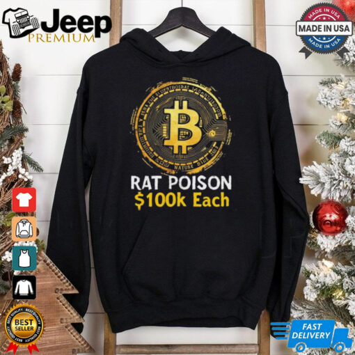 Official Bitcoin Rat Poison $100k Each New t shirt