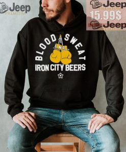 Official Blood Sweat Iron City Beers T Shirt