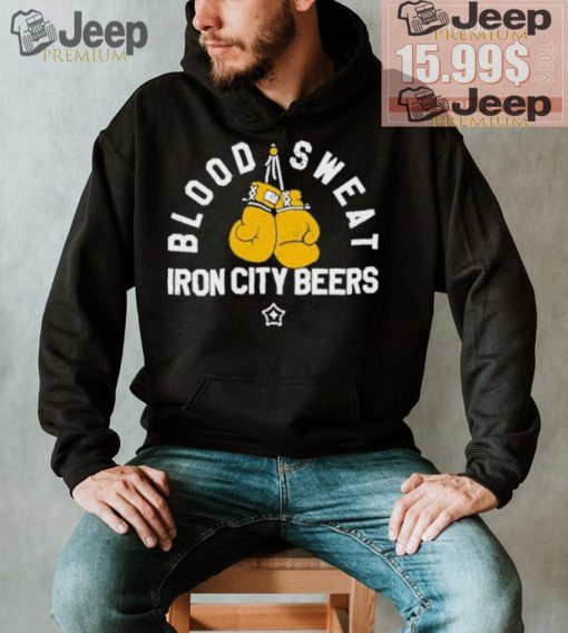 Official Blood Sweat Iron City Beers T Shirt