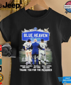 Official Blue Heaven Los Angeles Dodgers Signature Thank You For The Memories Unisex T Shirt