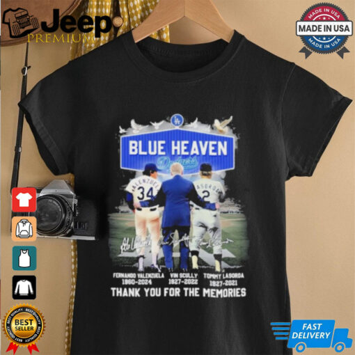 Official Blue Heaven Los Angeles Dodgers Signature Thank You For The Memories Unisex T Shirt