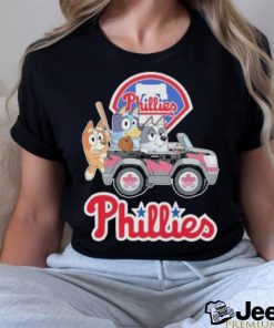 Official Bluey On Car Philadelphia Phillies Baseball Shirt