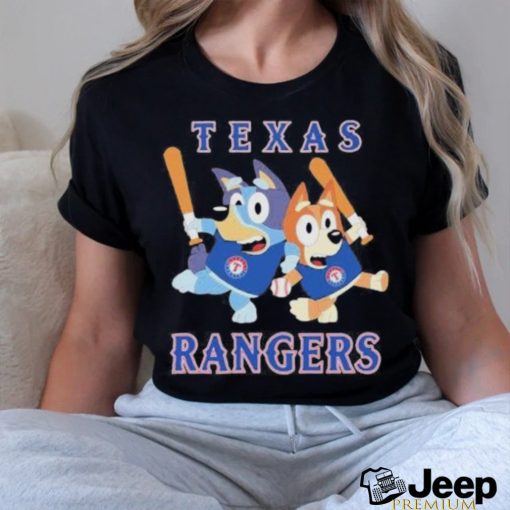 Official Bluey Texas Rangers Baseball Shirt