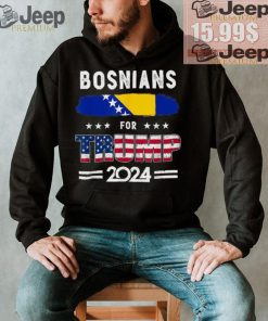 Official Bosnians for Trump 2024 bosnia and herzegovina flag T shirt