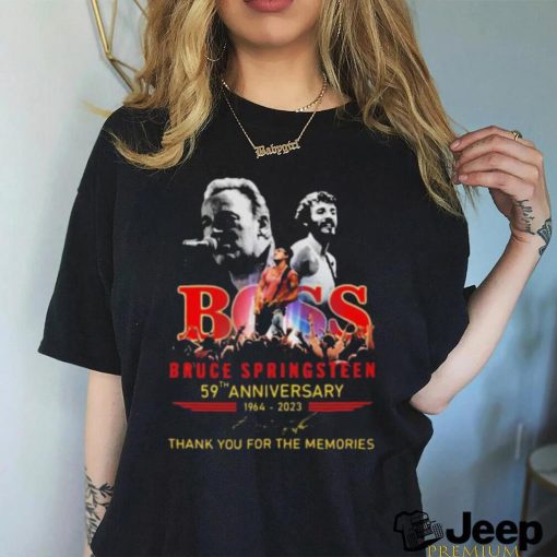 Official Boss Bruce Springsteen 59th Anniversary 1964 2023 Thank You For The Memories Signature Shirt