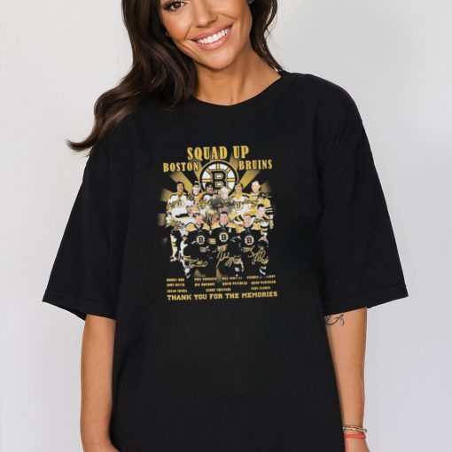 Official Boston Bruins Squad Up Thank You For The Memories Name Players T shirt For Fans