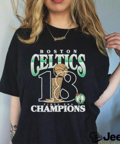 Official Boston Celtics 18 Time NBA Champions Trophy Shirt