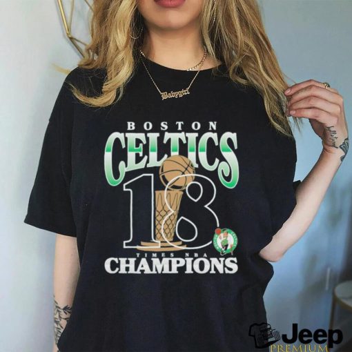 Official Boston Celtics 18 Time NBA Champions Trophy Shirt