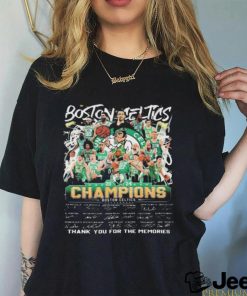 Official Boston Celtics Basketball Team Thank You For The Memories Signatures shirt