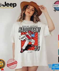 Official Broad St Fighter Carlos Estévez Hadouken I Live For Your Challenge Philadelphia Phillies t shirt