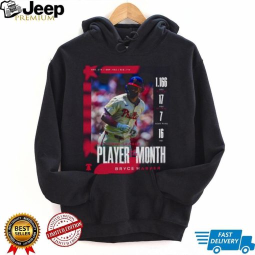 Official Bryce Harper Back to back Player Of The Month National League 2024 Shirt