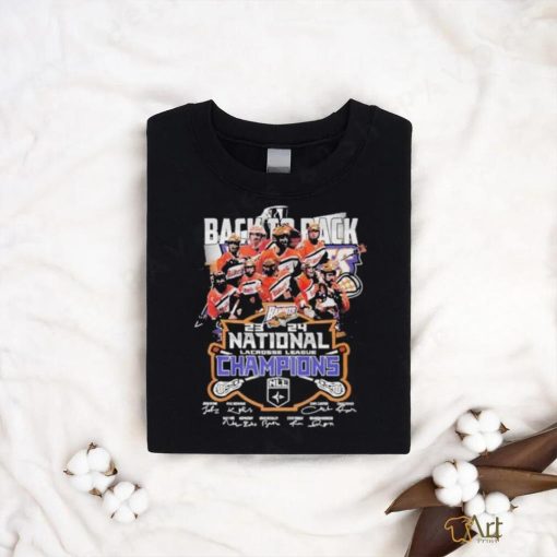 Official Buffalo Bandits Team Back to back 2023 2024 National Lacrosse League Cup Champions Signatures shirt