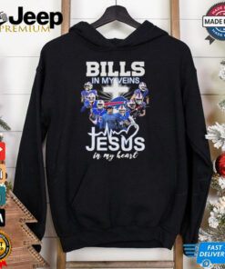 Official Buffalo Bills In My Veins Jesus In My Heart Players Signatures 2024 Shirt