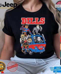 Official Buffalo Bills NFL Horror Characters Movie Hippie Halloween Shirt