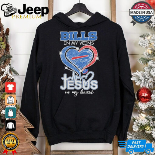 Official Buffalo Bills Runs in My Veins, Faith Guides My Spirit T Shirt