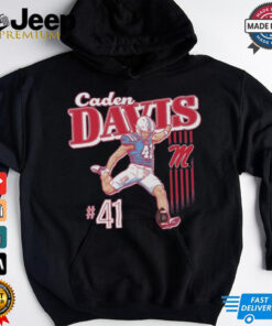 Official Caden Davis Ole Miss Rebels Illustrated Light Graphic t shirt