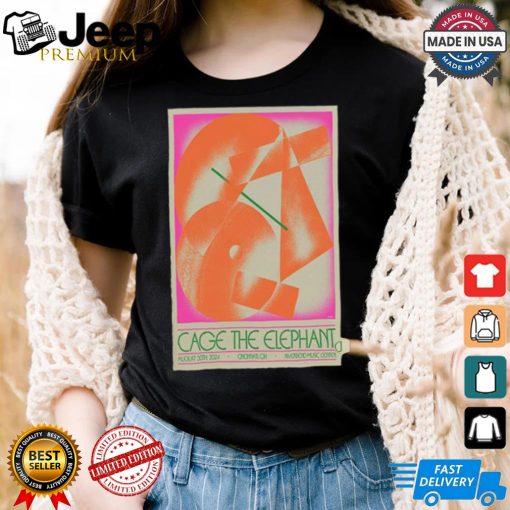 Official Cage The Elephant Riverbend Music Center In Cincinnati OH August 30 2024 Poster shirt