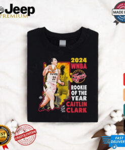 Official Caitlin Clark 22 Indiana Fever WNBA 2024 Rookie of the Year Signature t shirt