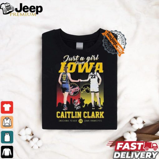 Official Caitlin Clark Indian Fever Iowa Hawkeyes Just A Girl From Iowa Signatures shirt