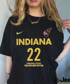 Official Caitlin Clark Indiana Fever Nike Youth 2024 WNBA Draft Explorer Edition Player Name & Number Shirt