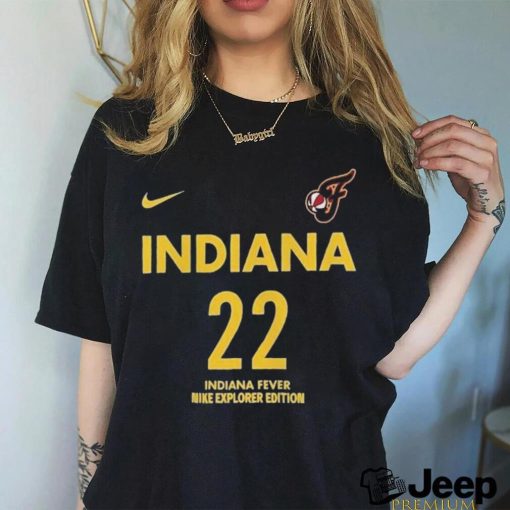 Official Caitlin Clark Indiana Fever Nike Youth 2024 WNBA Draft Explorer Edition Player Name & Number Shirt