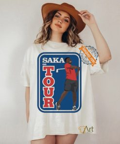 Official Carlbourkeart Bukayo Saka On Tour Golf Painting t shirt