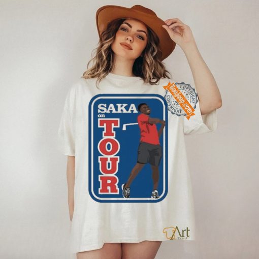 Official Carlbourkeart Bukayo Saka On Tour Golf Painting t shirt