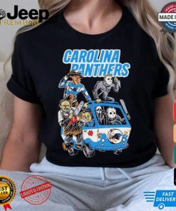 Official Carolina Panthers NFL Horror Characters Movie Hippie Halloween Shirt