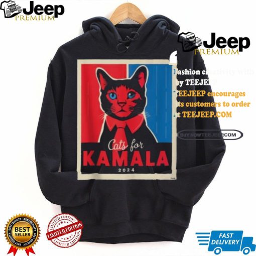 Official Cats For Kamala Harris Feline Lover Supporter Shirt