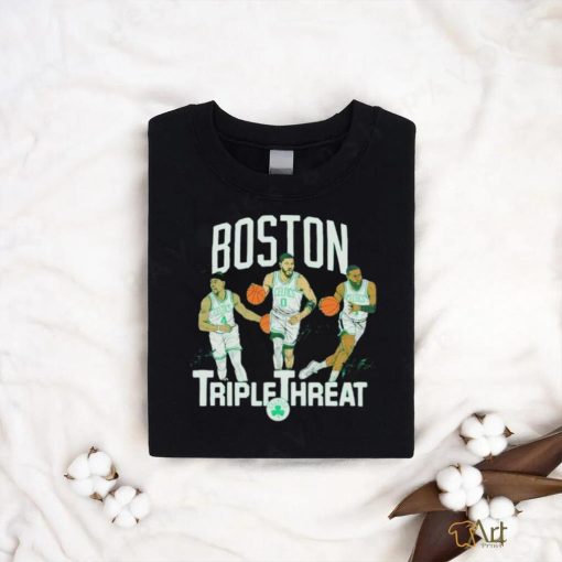 Official Celtics Triple Threat Holiday Tatum Brown Shirt