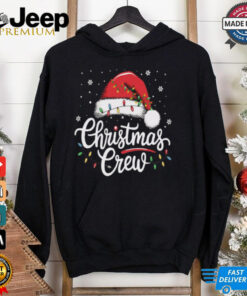 Official Christmas 2024 Cousin Crew Xmas Lights Santa Hat Pajamas Shirt