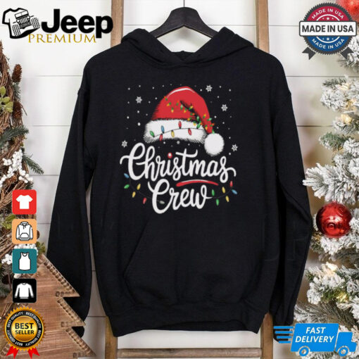 Official Christmas 2024 Cousin Crew Xmas Lights Santa Hat Pajamas Shirt