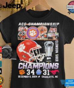 Official Clemson Tigers ACC Championship 2024 Champions 34 31 SMU Shirt
