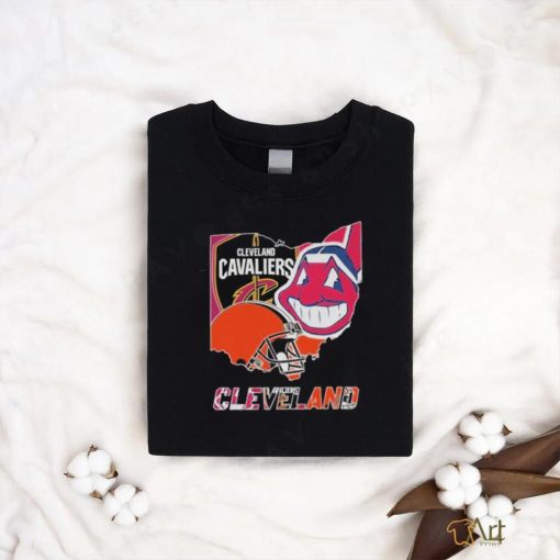 Official Cleveland Browns Cleveland Indians Cleveland Cavaliers City Of Sport T Shirt