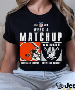 Official Cleveland Browns vs las vegas raiders 2024 NFL Week 4 Matchup T Shirt