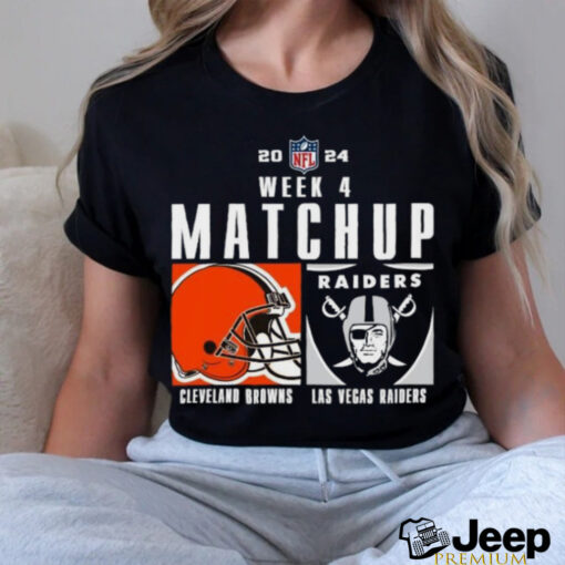 Official Cleveland Browns vs las vegas raiders 2024 NFL Week 4 Matchup T Shirt