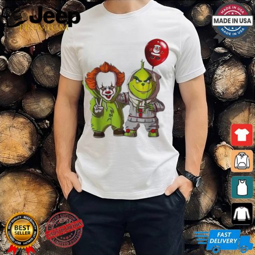 Official Clown Pennywise And Grinch Halloween 2024 Shirt