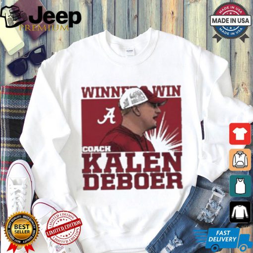 Official Coach kalen deboer winners win Alabama Football cartoon T shirt