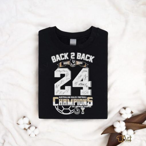 Official Collingwood Magpies Back 2 Back 2023 2024 Australian Rules Football Champions Shirt