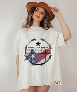 Official Come And Cut It Texas Razor Wire – Stand With Texas Flag Shirt