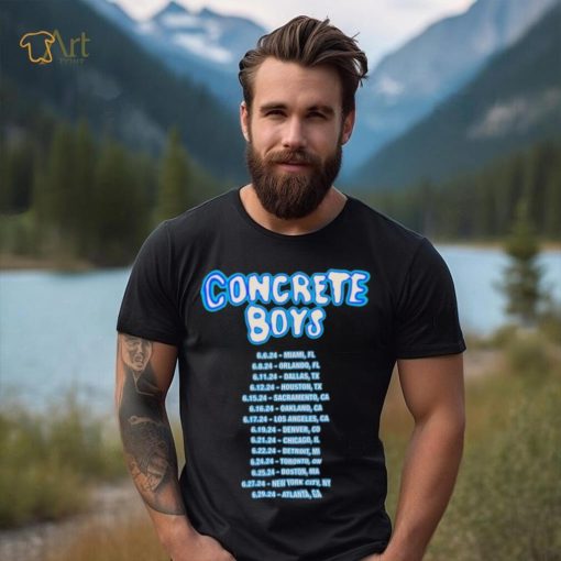 Official Concrete Boys Tour Dates Shirt