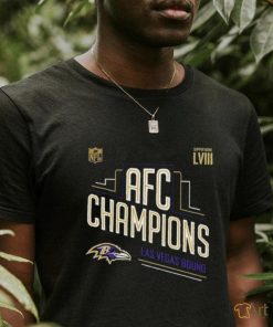 Official Congrats Baltimore Ravens 2023 AFC Champions And Advance to Super Bowl LVIII Las Vegas Bound Classic T Shirt