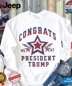 Official Congrats President Trump 45 47 Election Victory Shirt