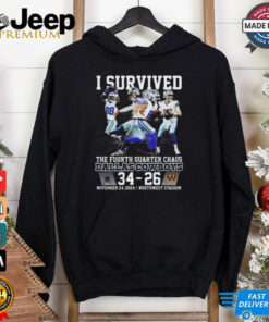 Official Dallas Cowboys I Survived The Fourth Quarter Chaos Shirt