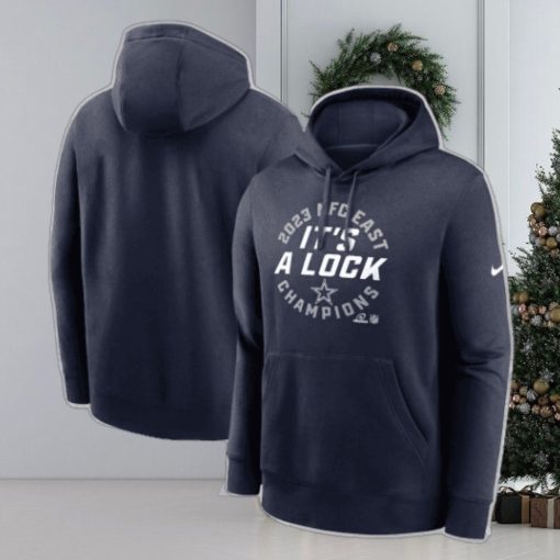 Official Dallas Cowboys Nike Navy 2023 Nfc East Division Champions Locker Room Trophy Collection Club Pullover Hoodie