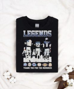 Official Dallas Cowboys legends michael irvin emmitt smith and troy aikman thank you for the memories signatures shirt