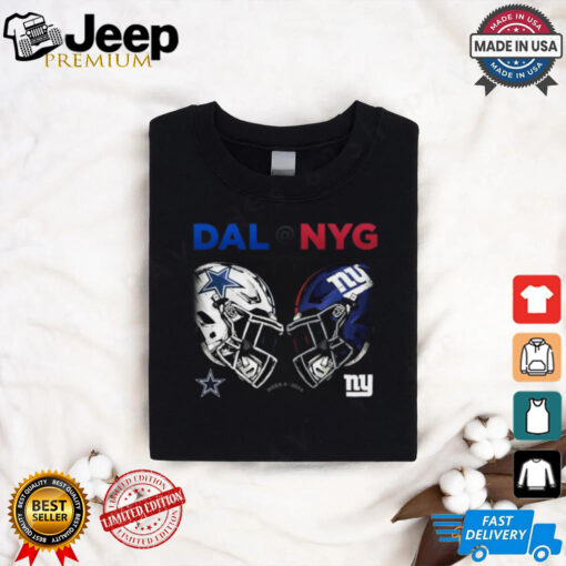 Official Dallas Cowboys vs New York Giants NFL Week 4 2024 Helmet Matchup Shirt