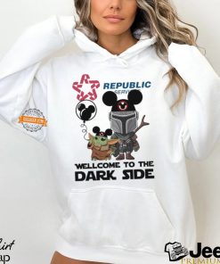 Official Darth Vader and Baby Yoda Mickey Mouse Republic Services Welcome To The Dark Side shirt