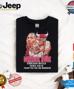 Official Derrick Rose Chicago Bulls 2008 2016 Thank You For The Memories Signatures Shirt