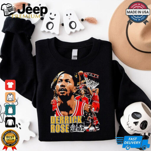 Official Derrick Rose Chicago Bulls basketball graphic shirt